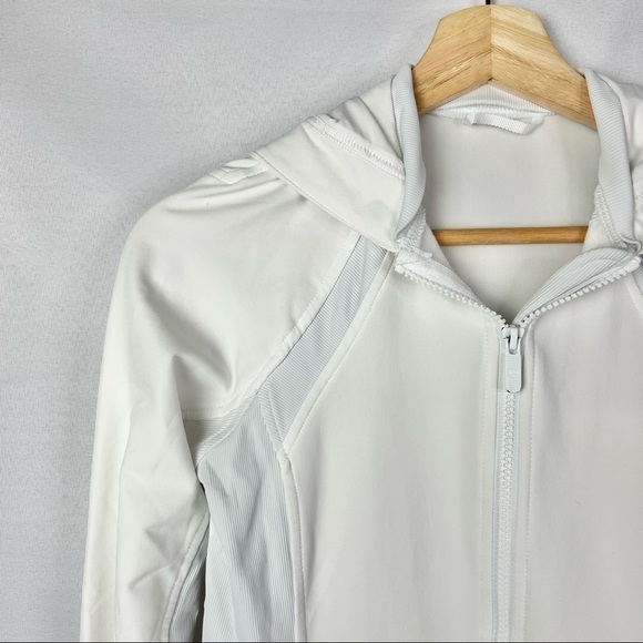Lululemon White Full Front Zip Athletic Jacket 2 - Picture 3 of 4